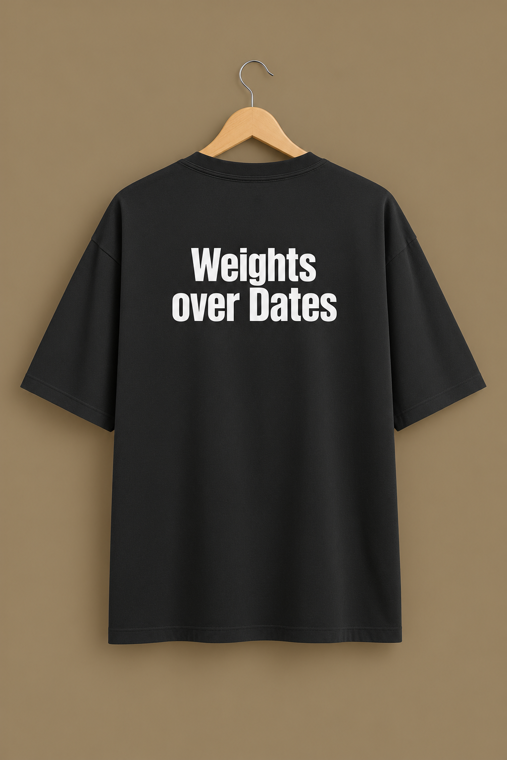' Weights over dates ' Oversized tshirt